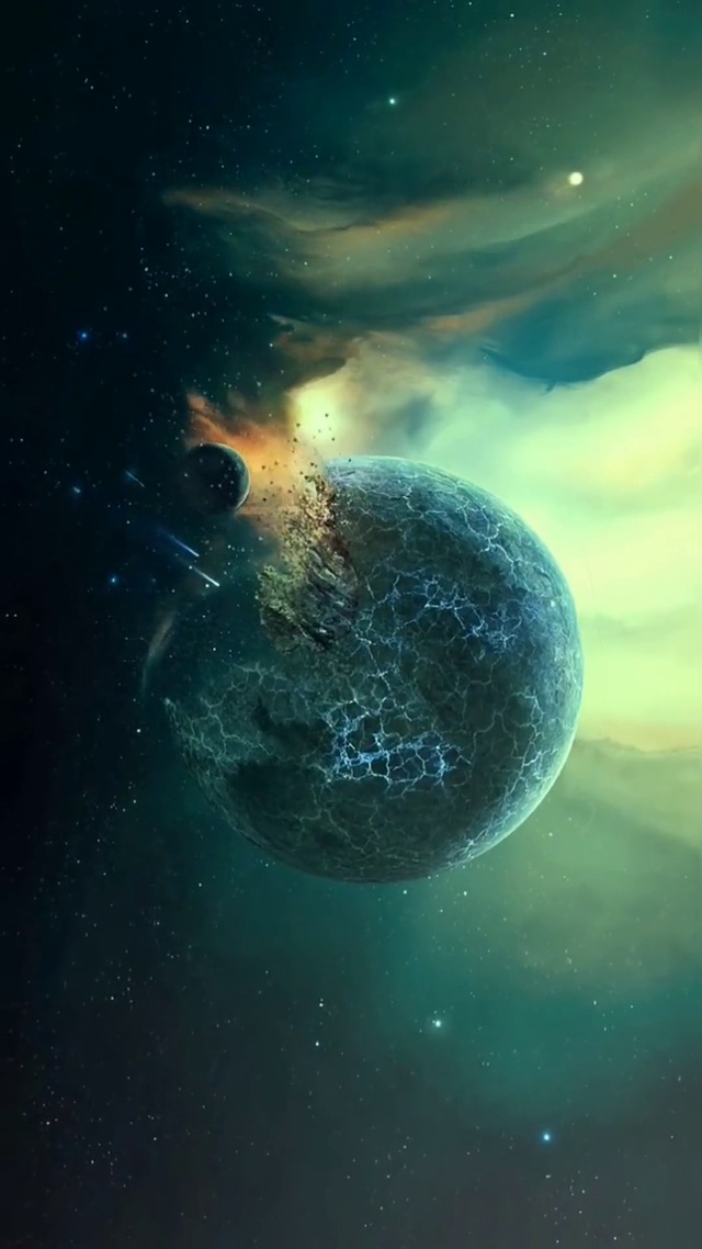 星空壁纸系列之破碎星球 科幻手机动态壁纸 科幻手机壁纸下载 元气壁纸
