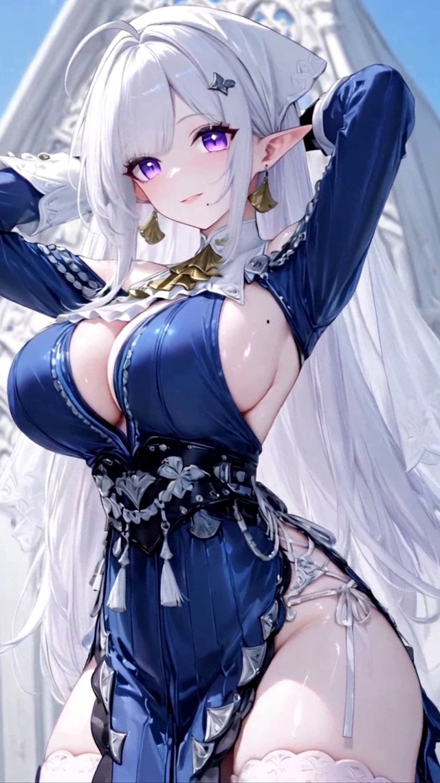 白发美女