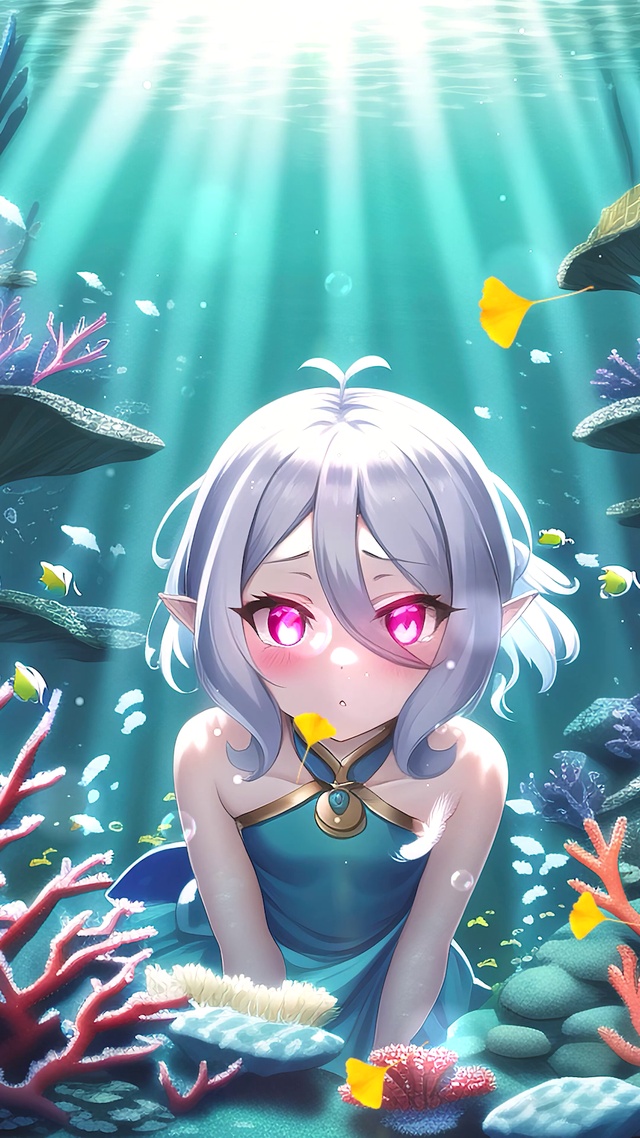 可爱海底少女