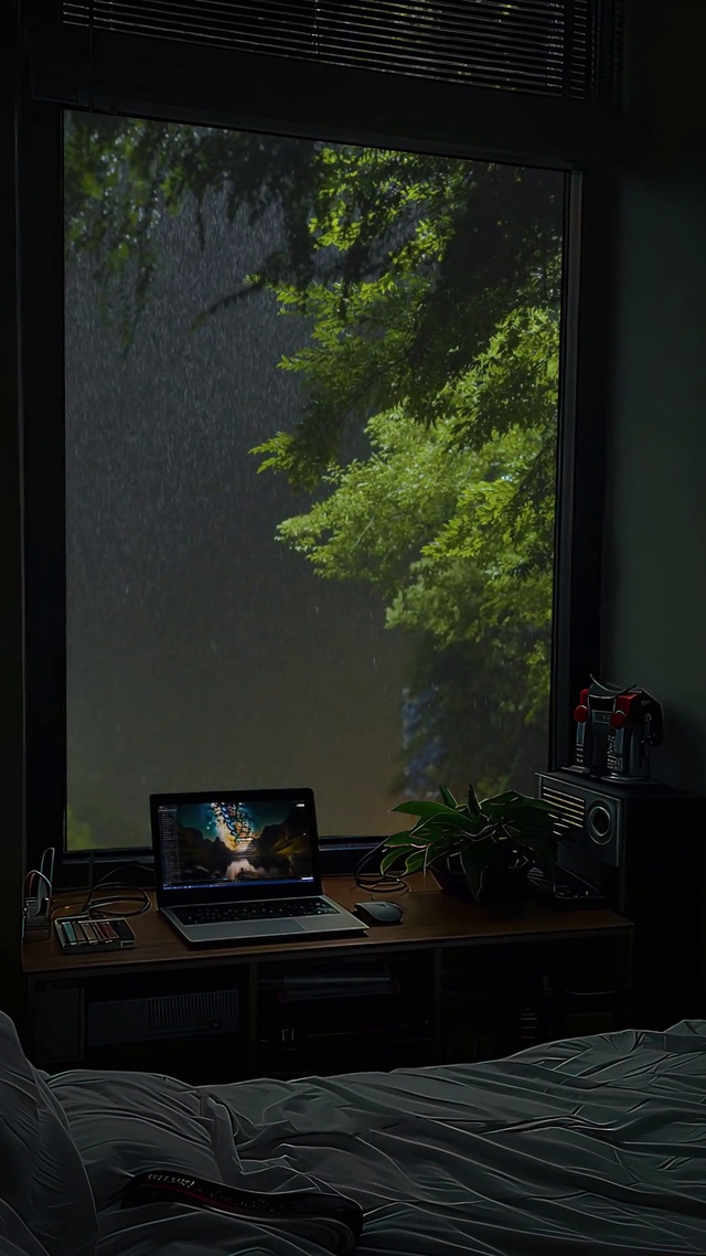 雨天窗台