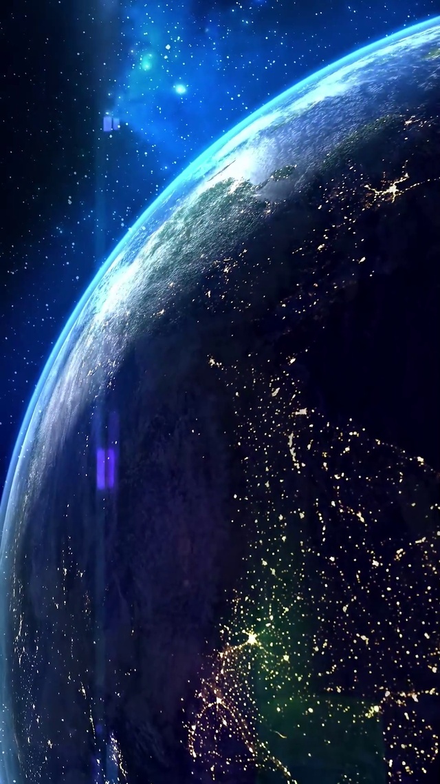 炫酷太空地球自转