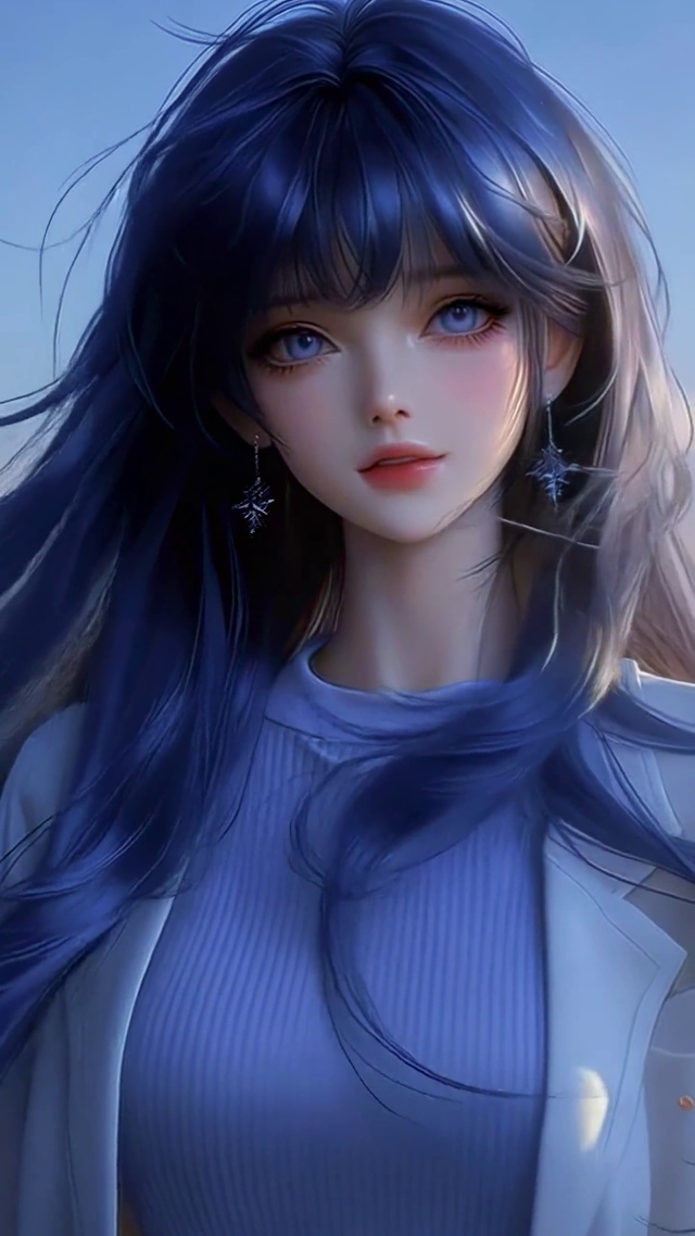 暮色长发少女