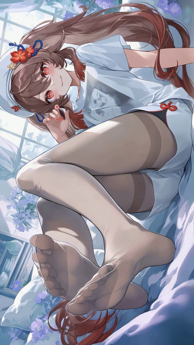 休闲卧室俏皮美少女胡桃