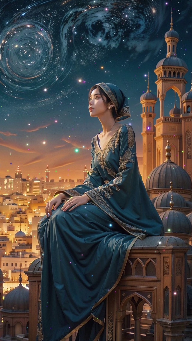 仰望星空的女孩