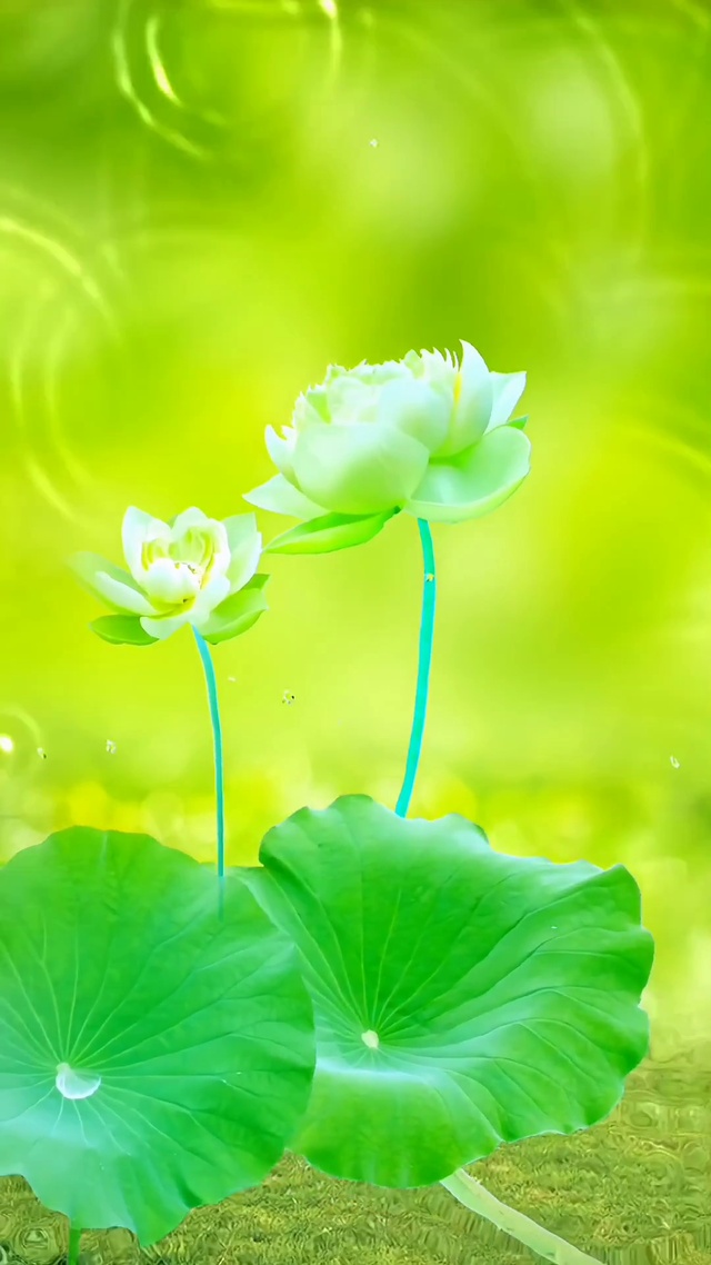 绿色荷花好运常在