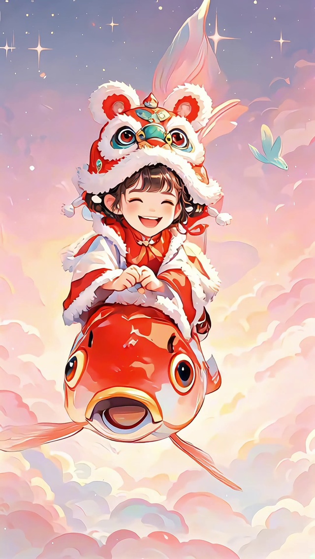 年年有鱼欢乐女孩