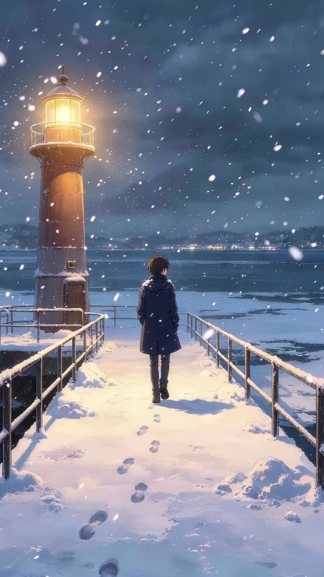 雪天灯塔