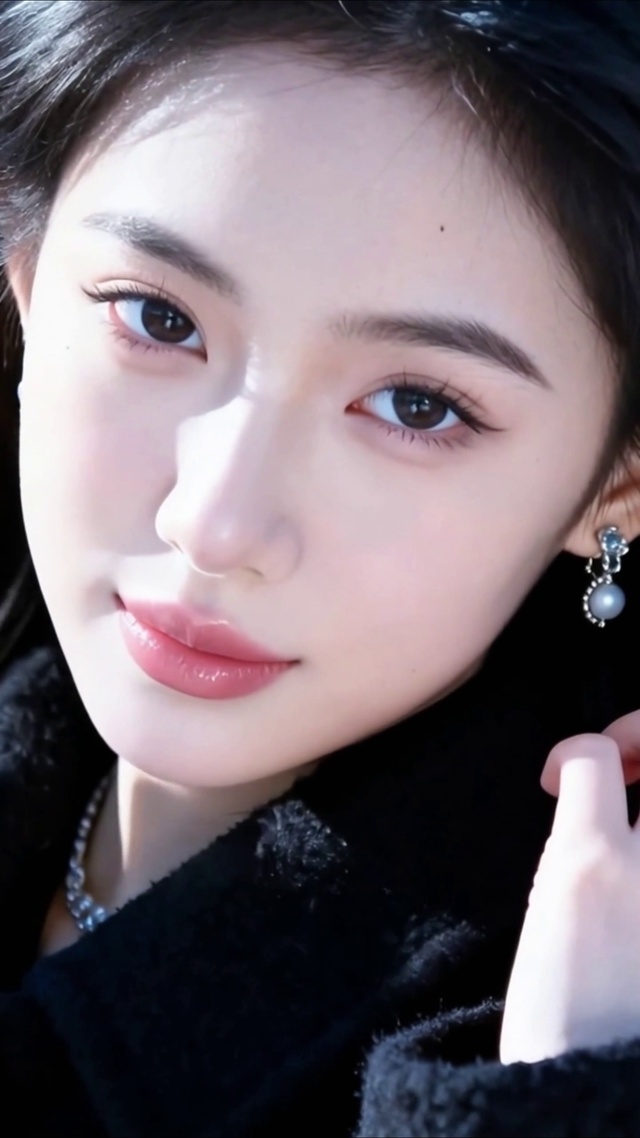 冬日户外阳光美女动态人像