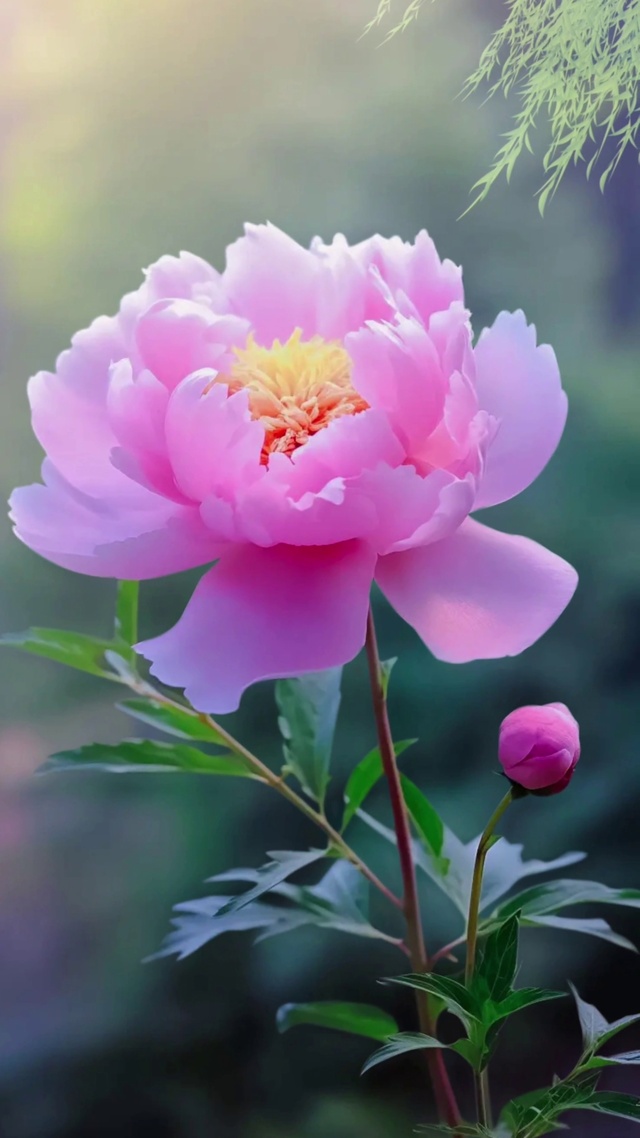 粉色牡丹花