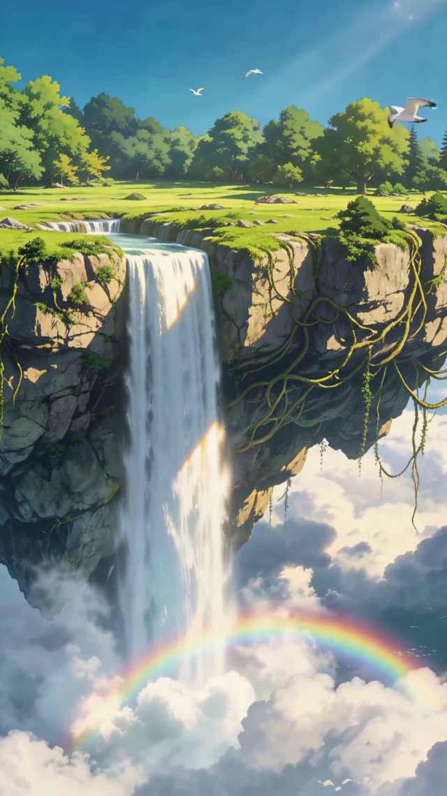 彩虹瀑布浮空岛