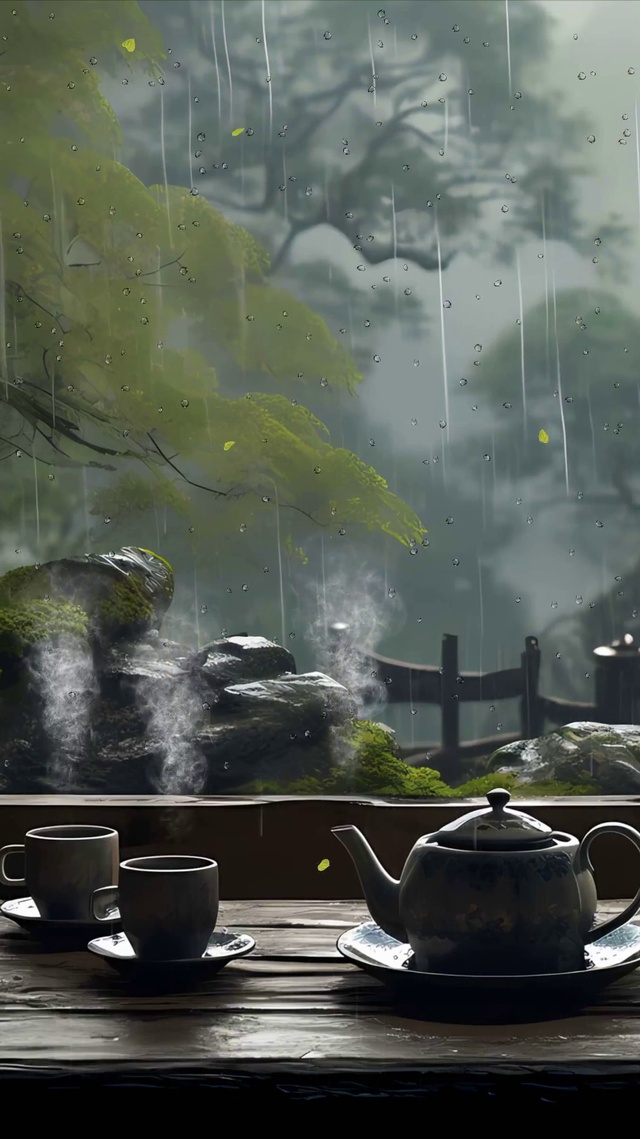 古风雨天茶座