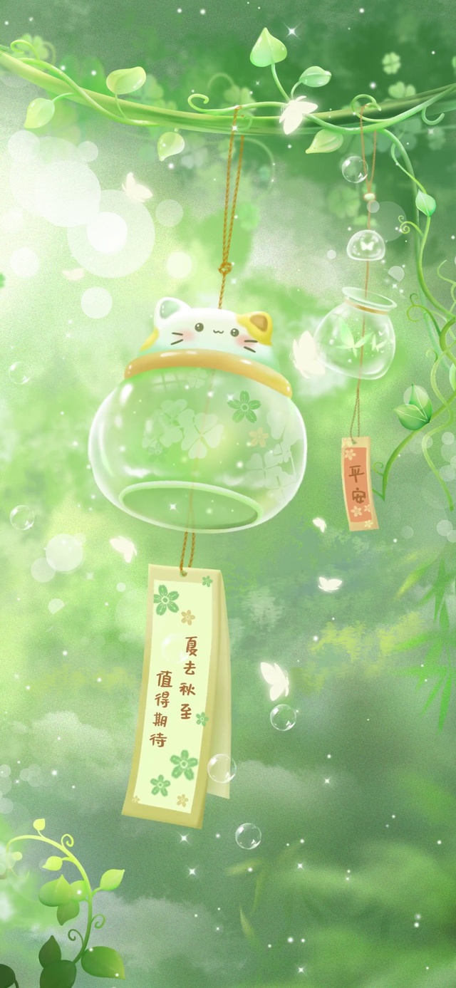 绿意猫猫风铃