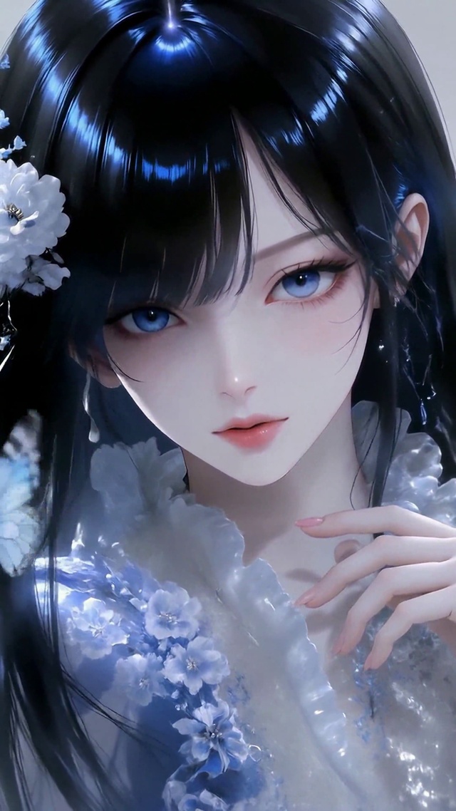 蓝蝶清冷二次元美少女