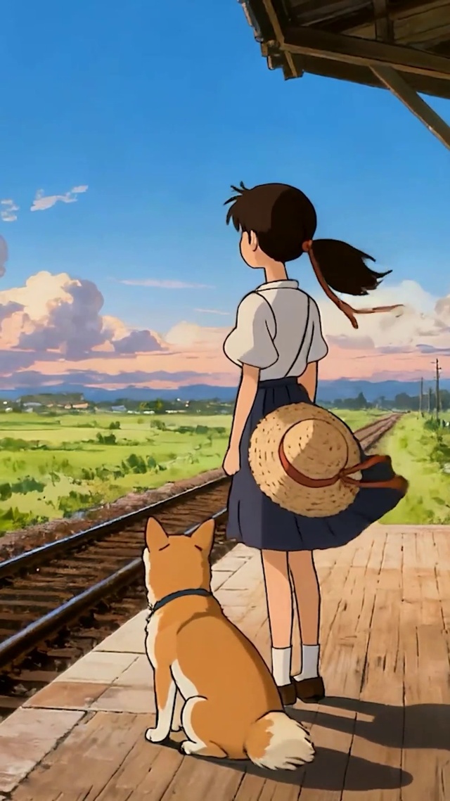女孩与萌宠狗