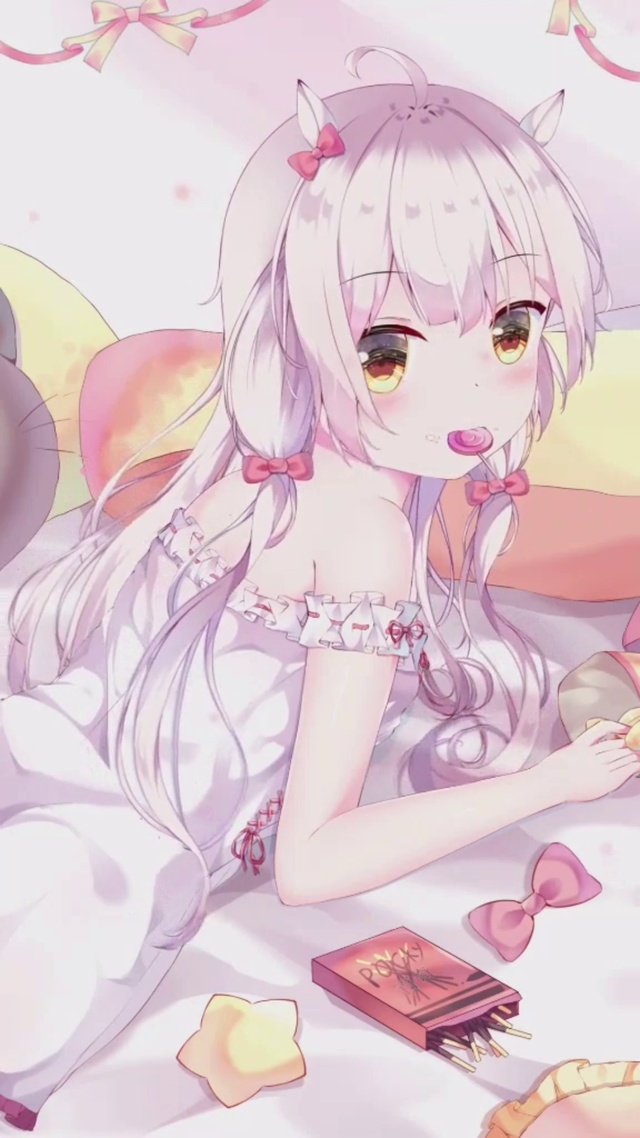 超可爱萌萌美少女喵帕斯趴床