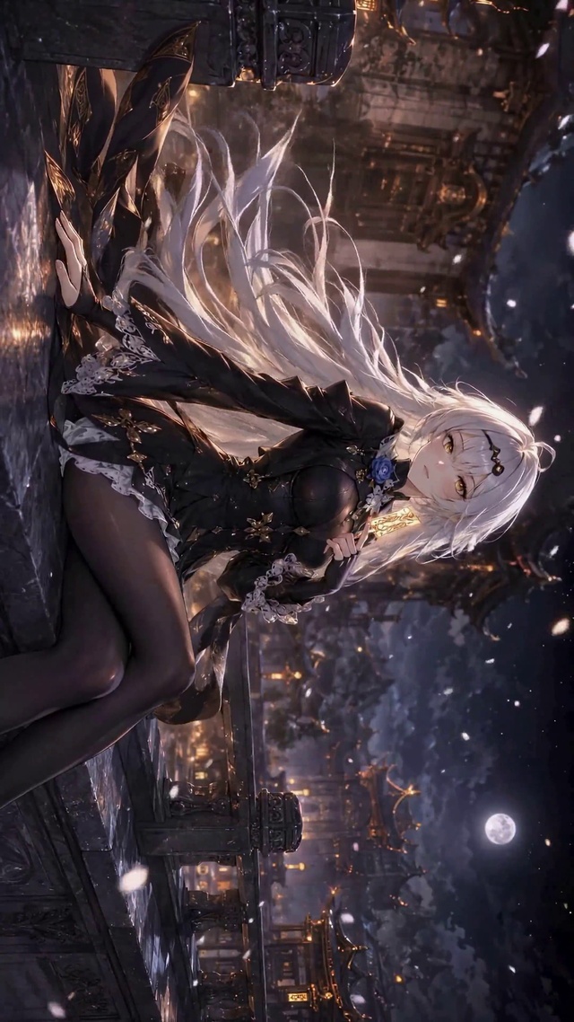 月下古风少女