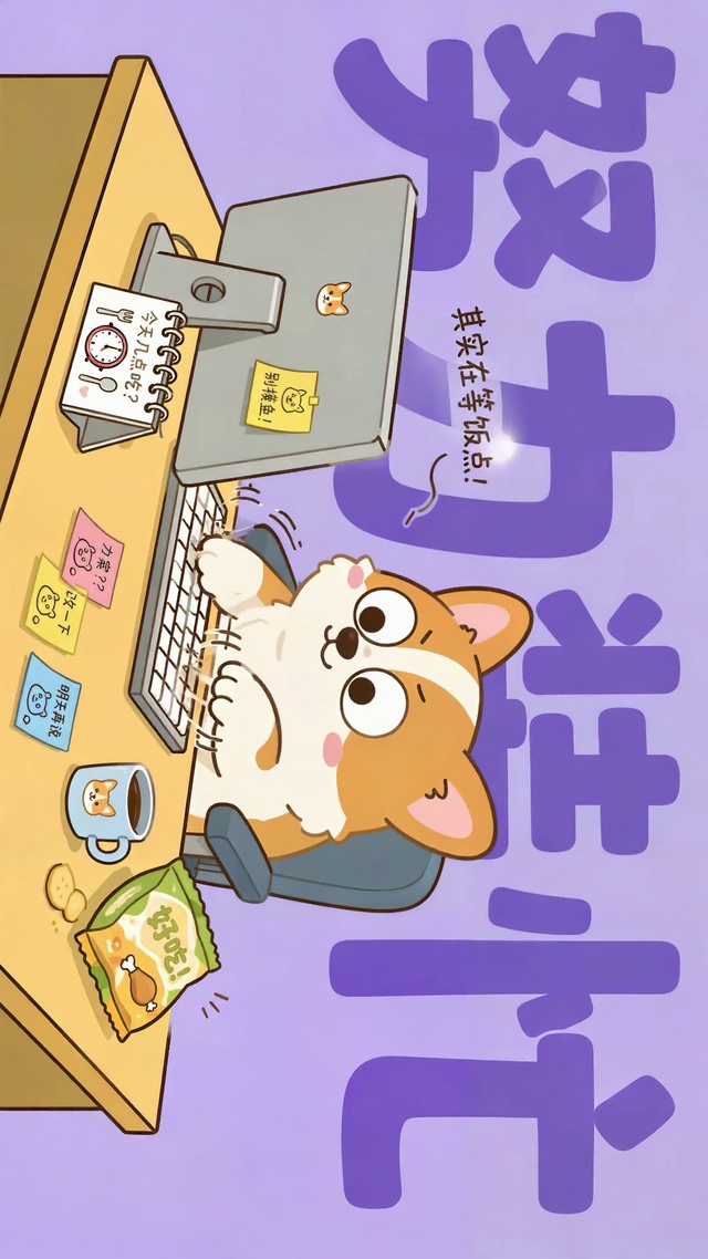努力装忙的打工柯基
