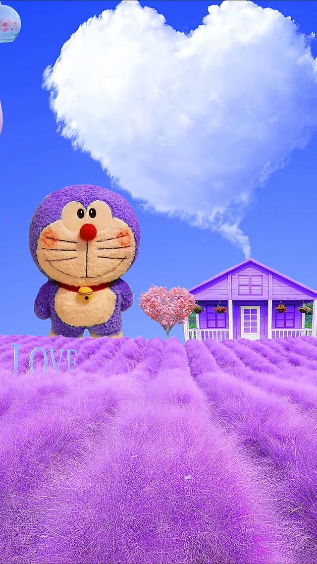 哆啦A梦  伴你同行紫色版