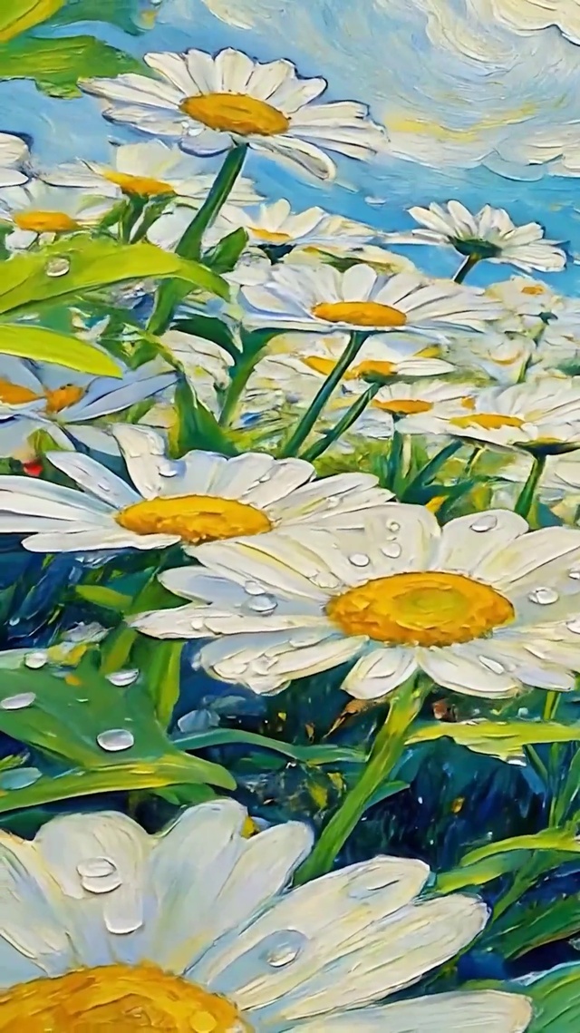 油画花朵