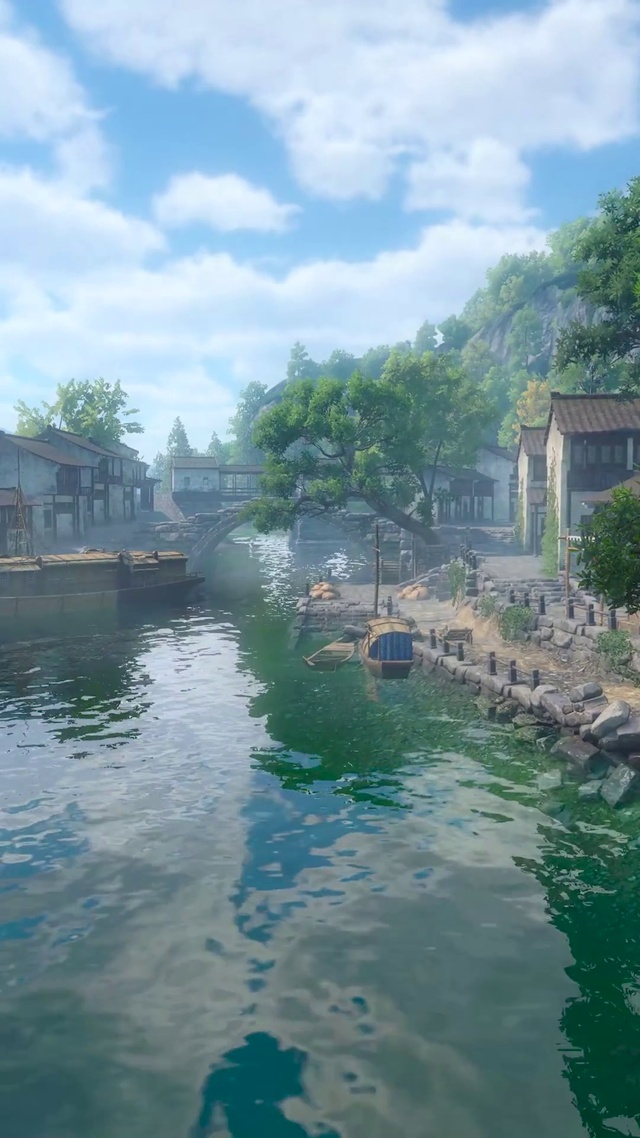 古风江南水乡小镇