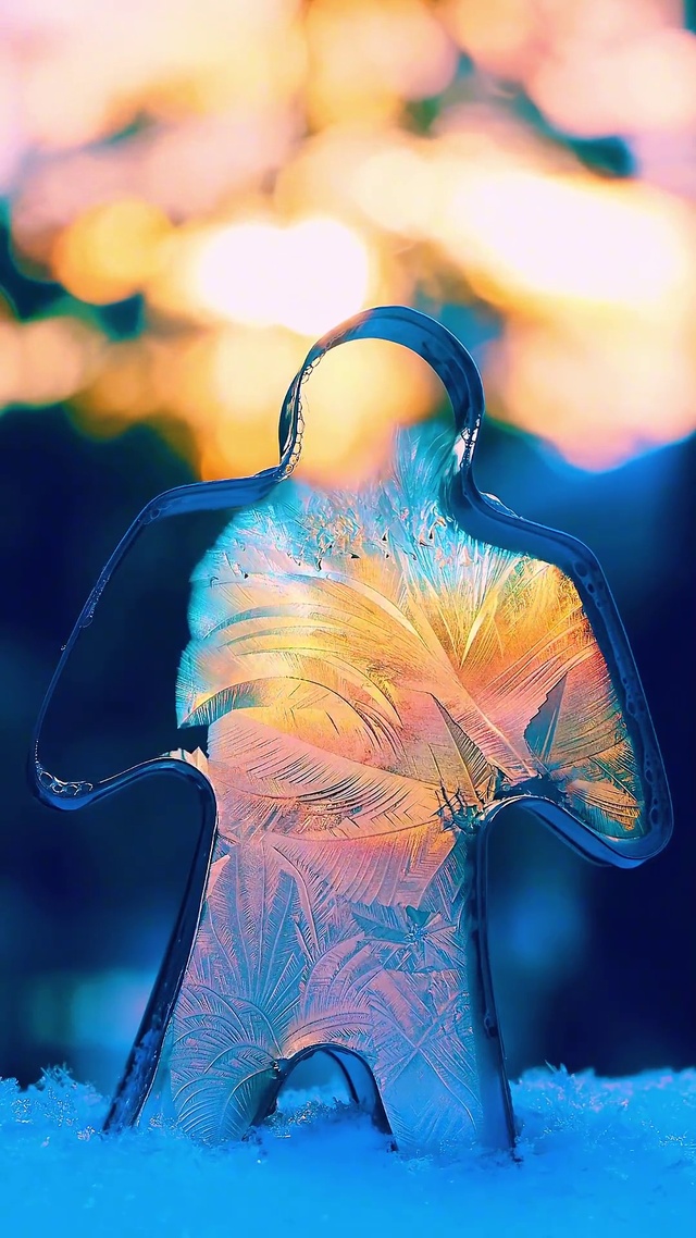 唯美的冰冻泡泡