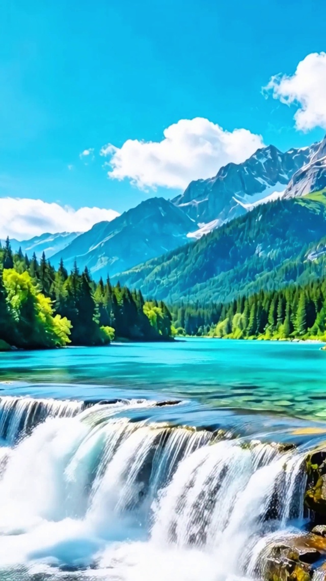 护眼小河流水