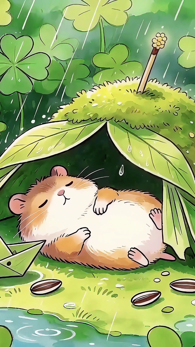 雨中酣睡的小鼠