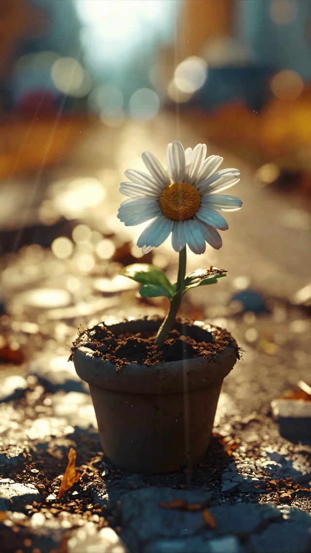 阳光下的小雏菊