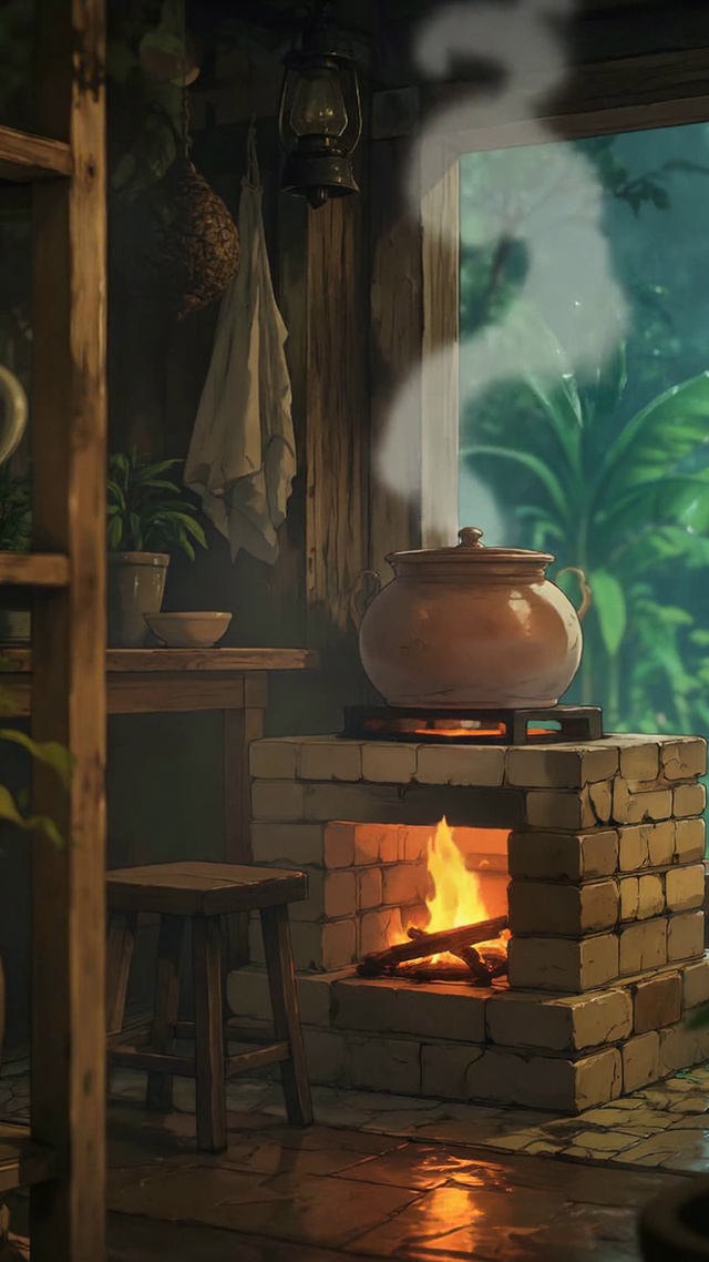 雨林畔的暖灶小屋