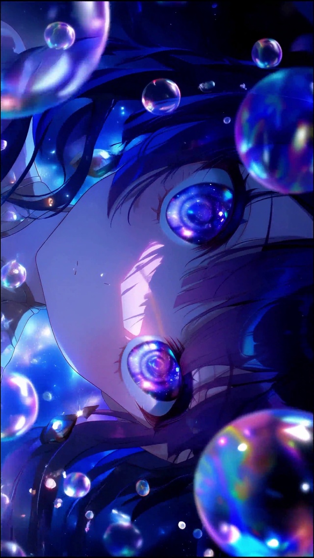 蓝紫梦幻泡泡星瞳