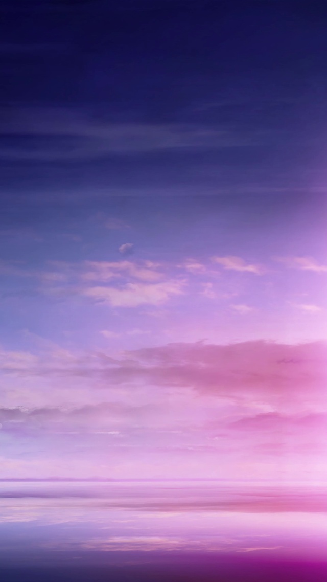 唯美天空晚霞带鱼屏