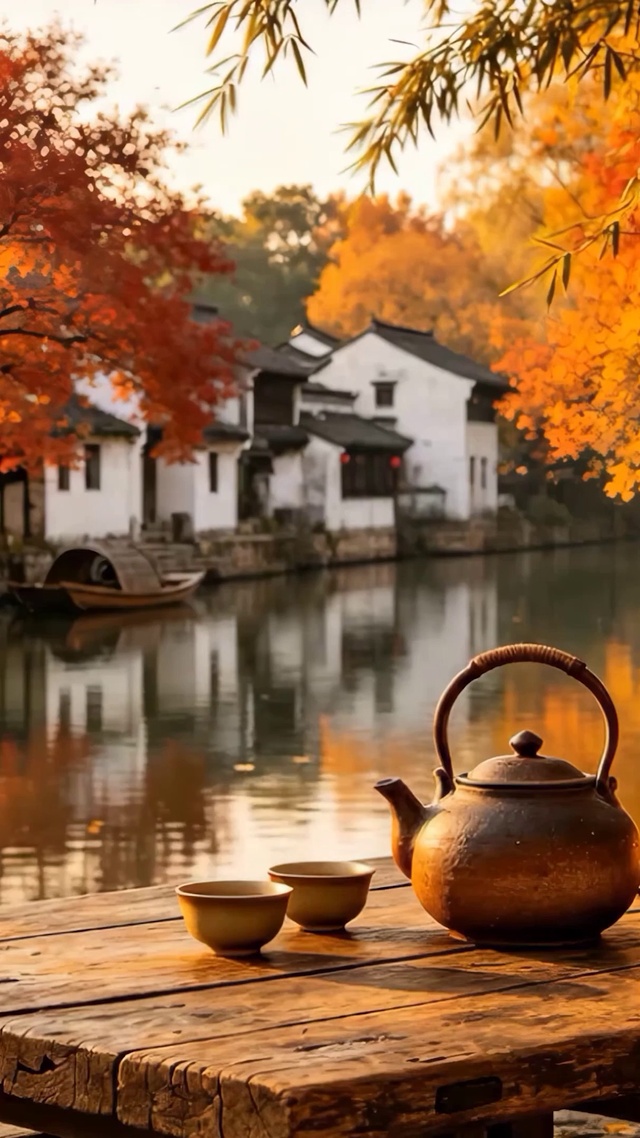 秋天古村