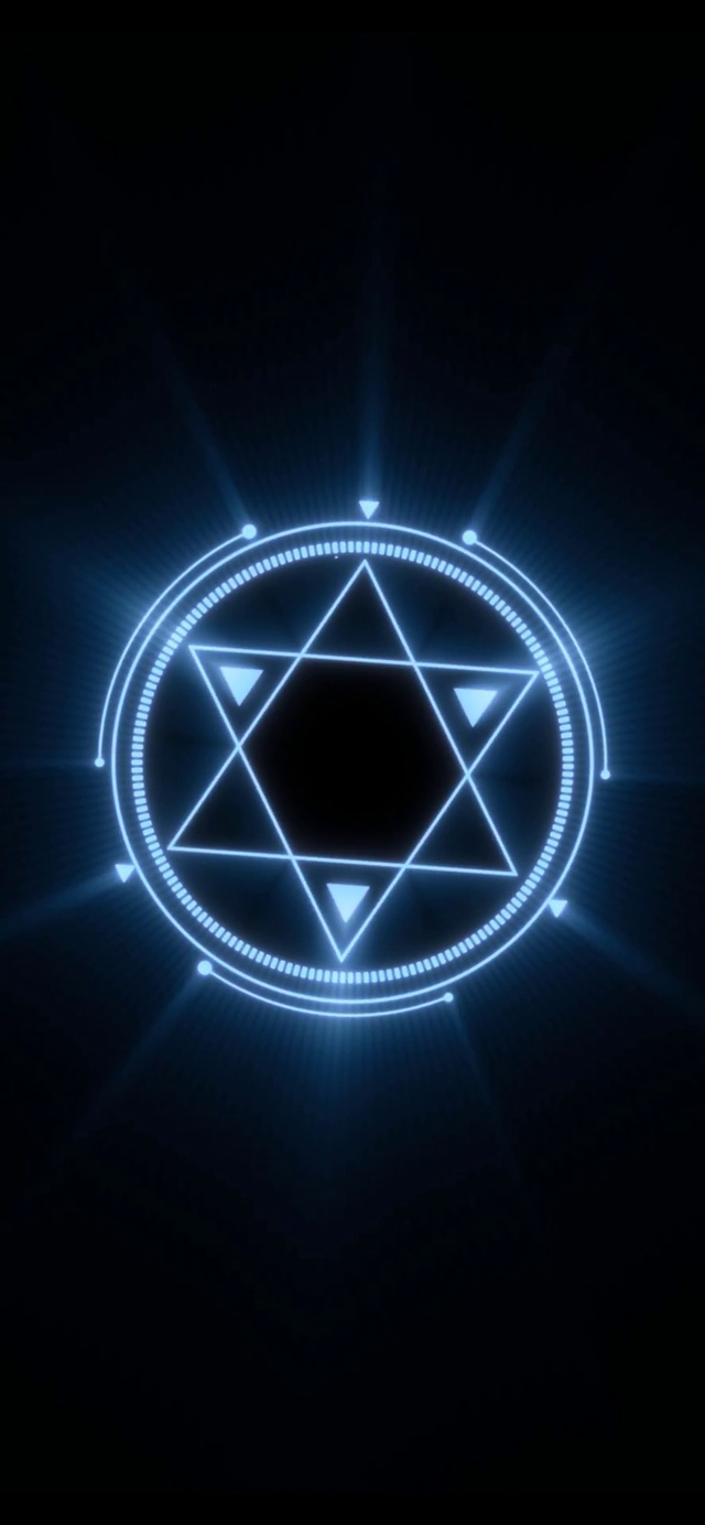 4K原画【渐变星芒六角形】