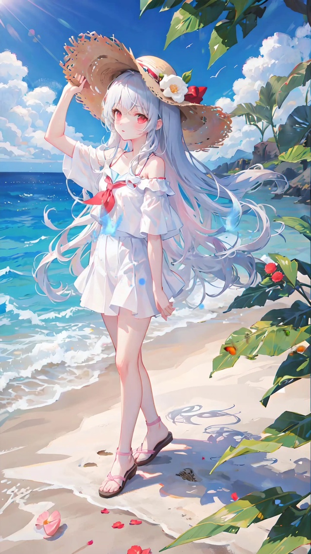 4K 海边的少女