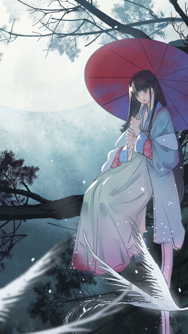 撑伞少女