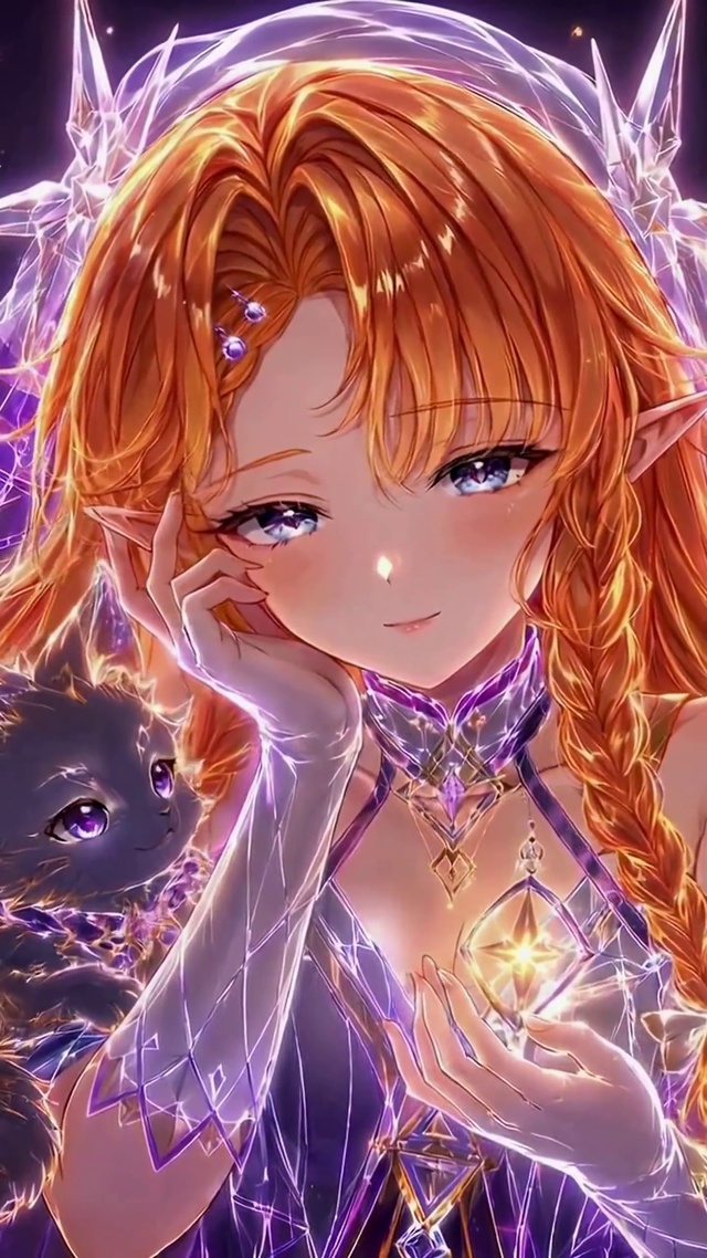 炫彩线画星光精灵美少女西格莉卡