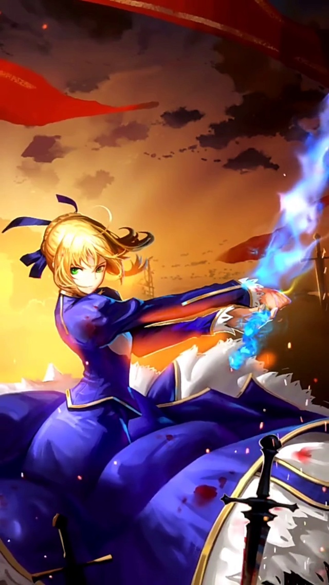 fate命运之夜saber战斗女神