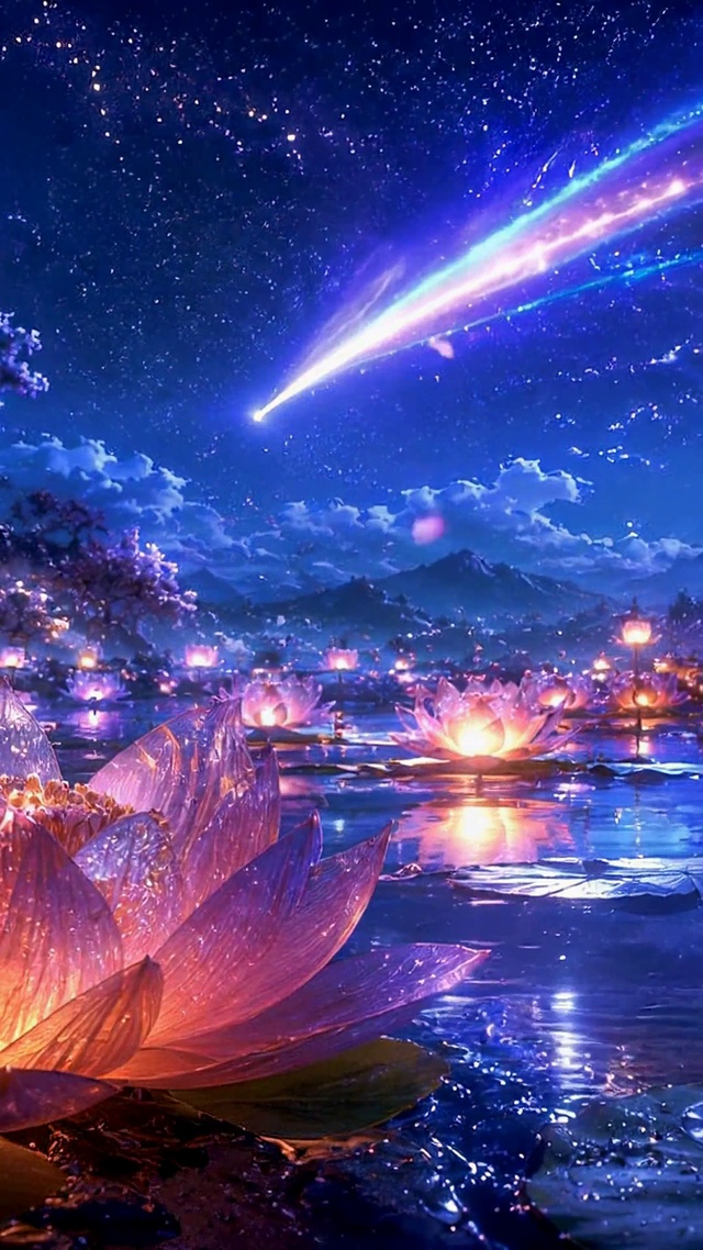 星夜莲灯