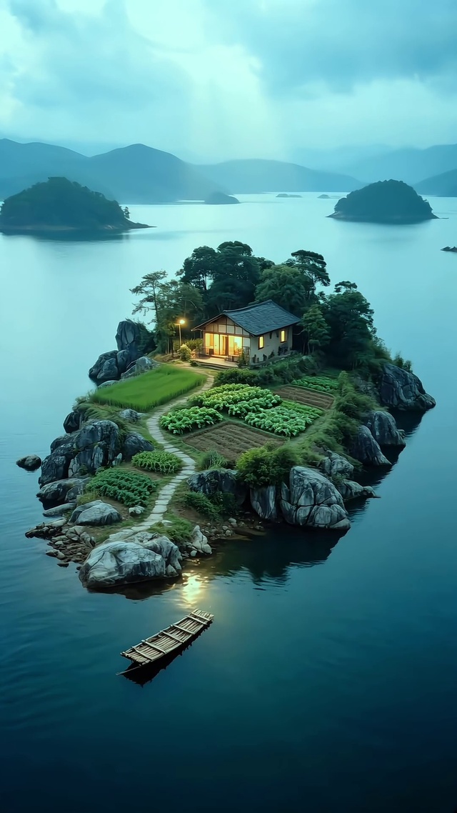 湖中温馨小屋