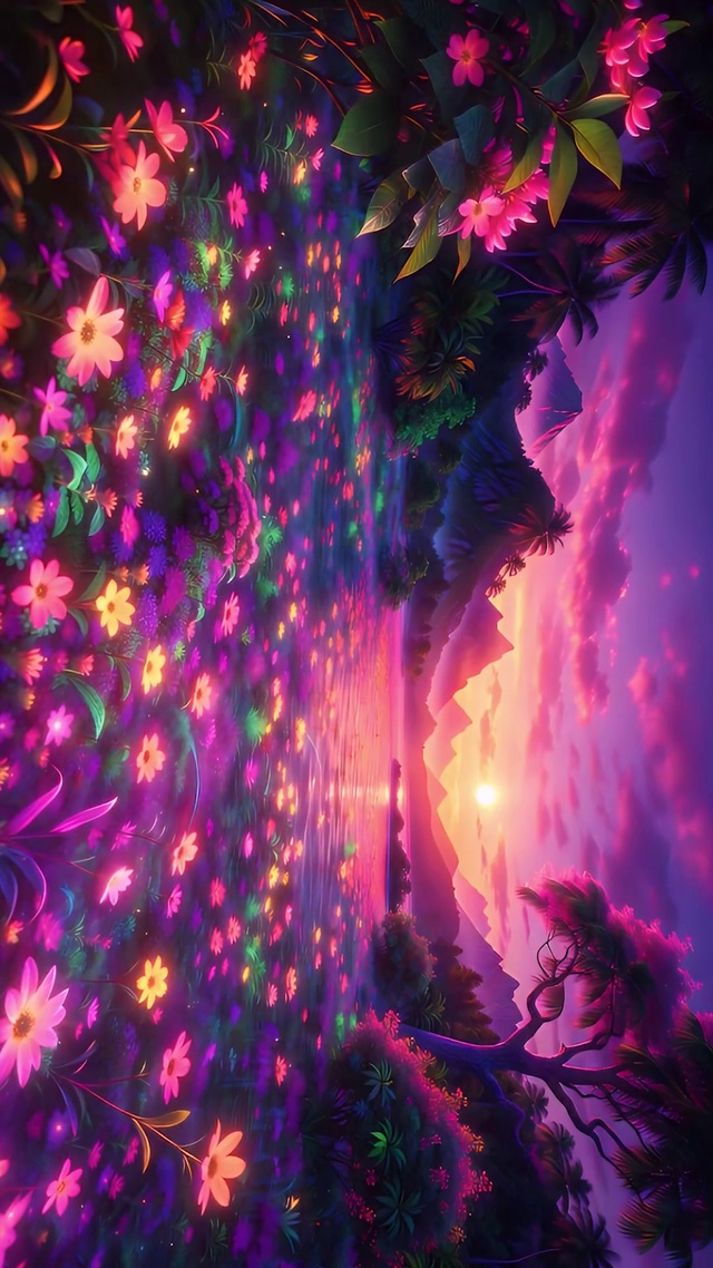荧光花海