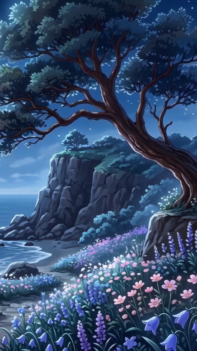 夜岸流萤