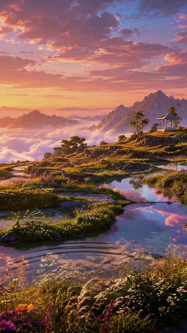 日出云海山间唯美风景