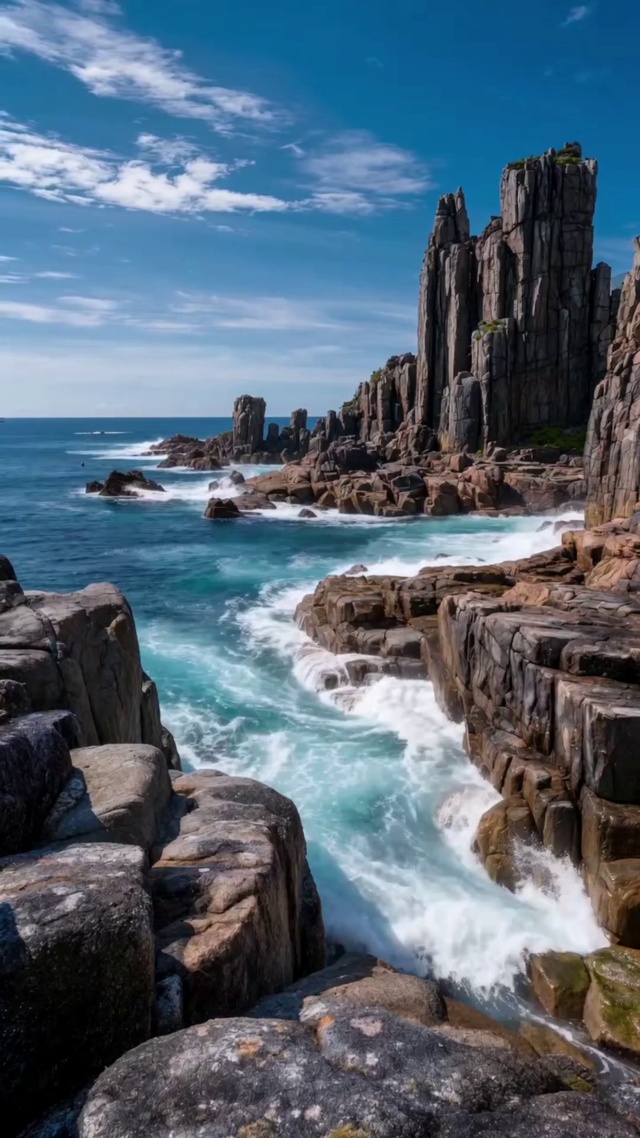 怒海拍岸，擎天立地