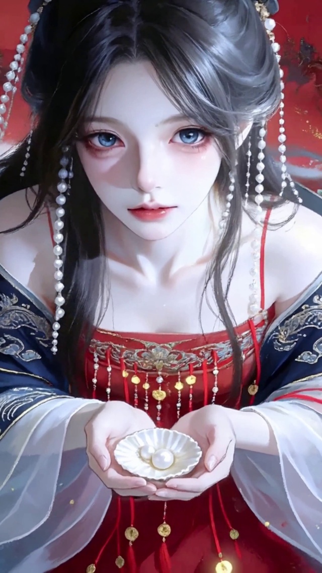 山海经古风神女唯美插画