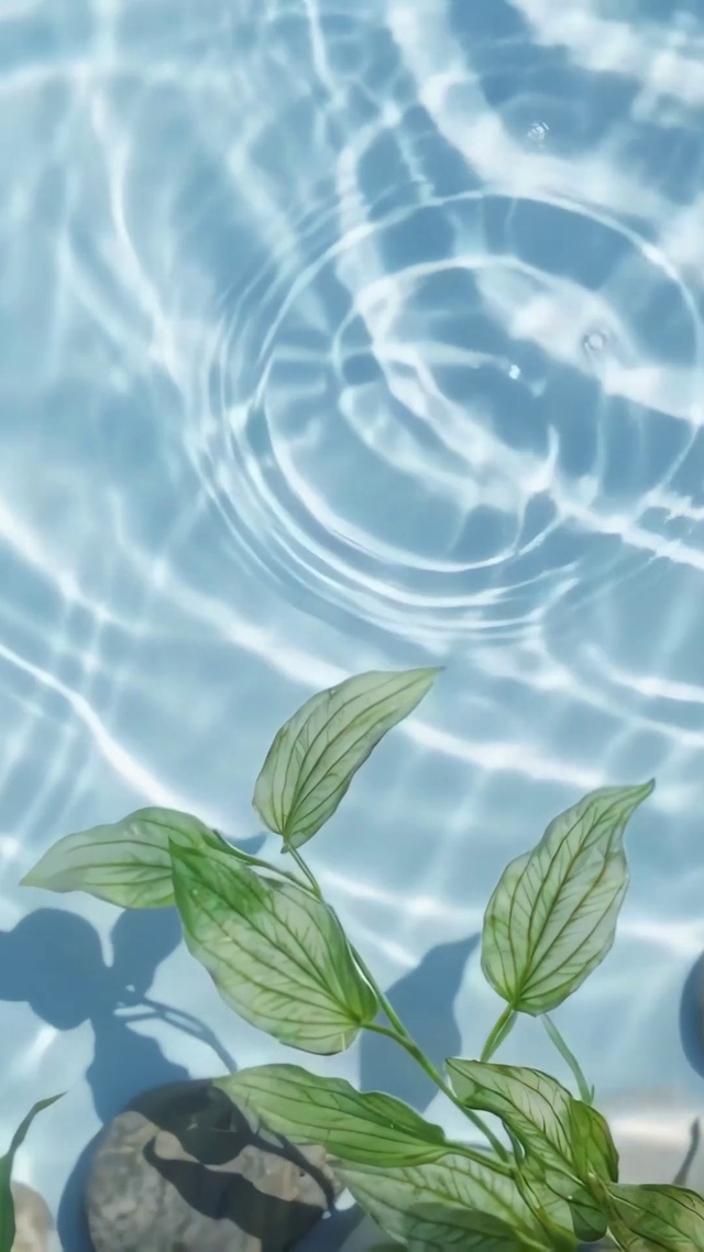 水面上的花与叶
