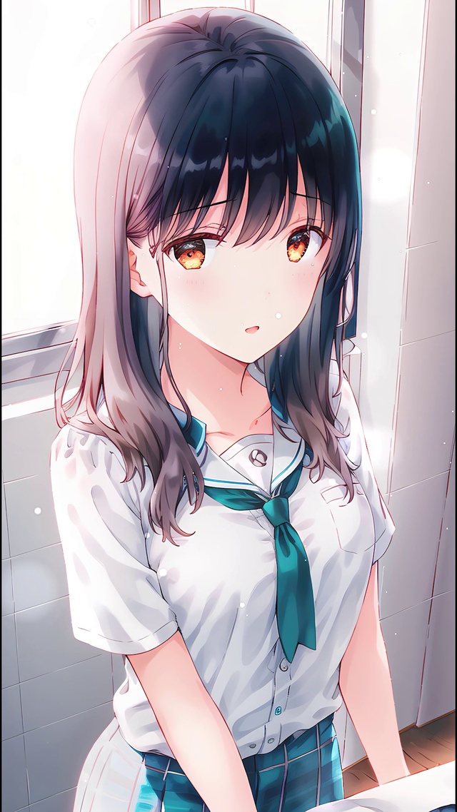 清纯窗边女孩