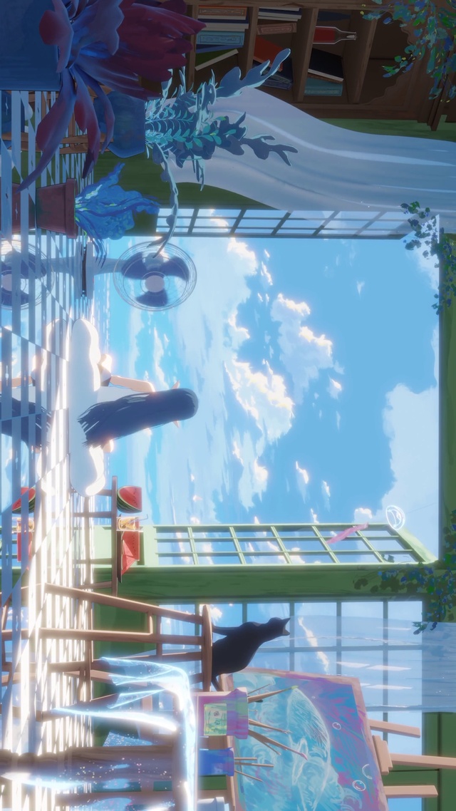 女孩与猫的夏天