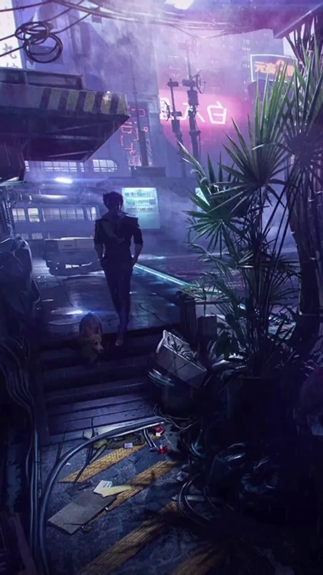 赛博朋克城市风光