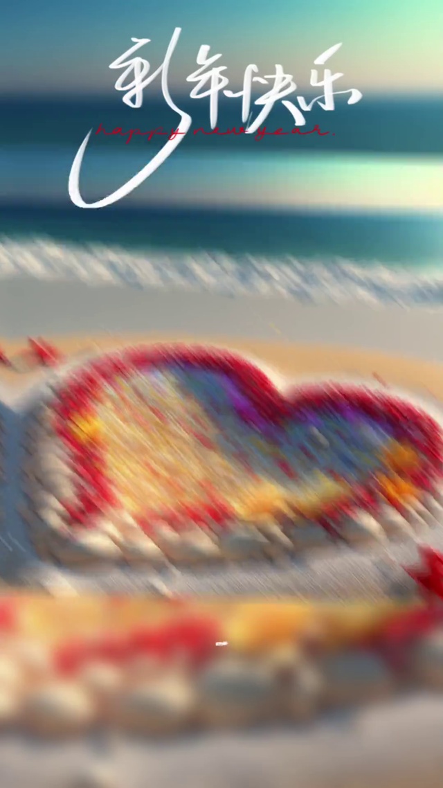 七彩爱心情人节卡点视频