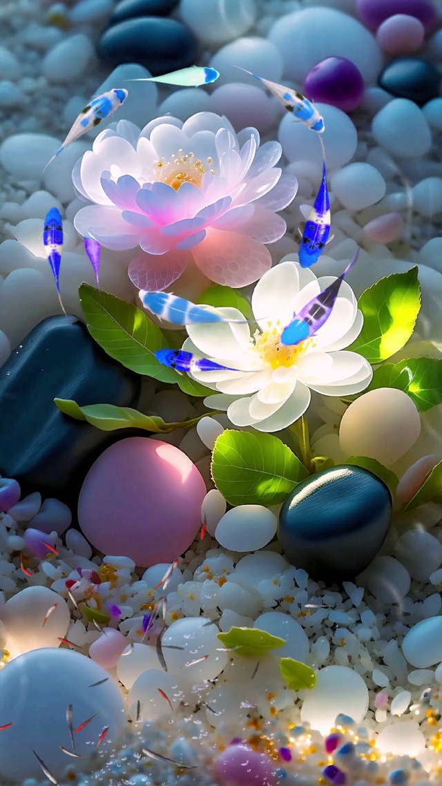 锦鲤相伴，好运连连，时来运转，如鱼得水